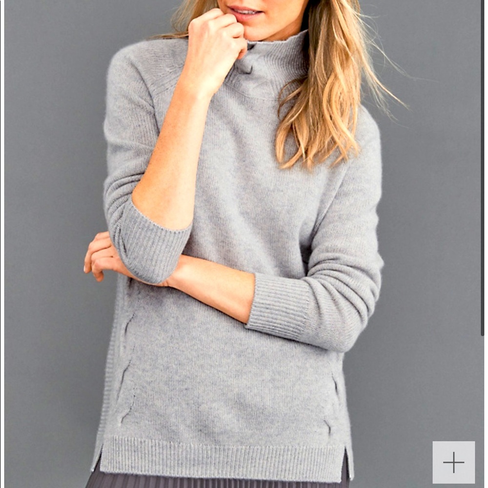 NWOT Garnet Hill Cashmere Turtleneck Sweater